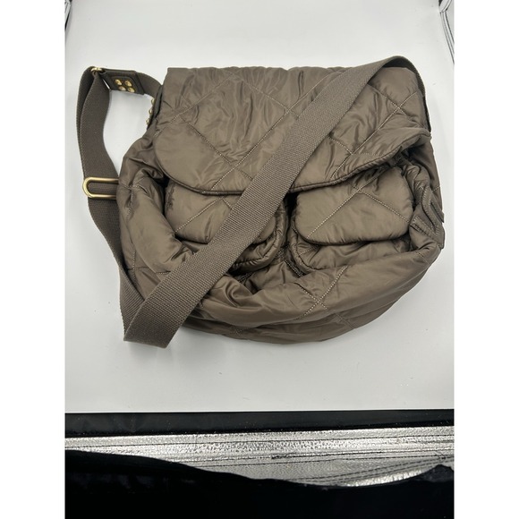 Sonia Rykiel Handbags - Sonia Rykiel Brown Quilted Shoulder/Crossbody Bag Gold Hardware Zip Snap Pockets
